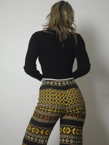 1970's Tapestry Flared Pants