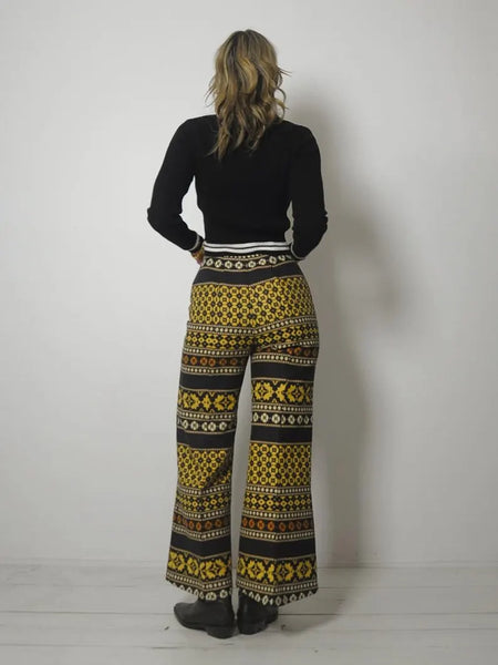 1970's Tapestry Flared Pants