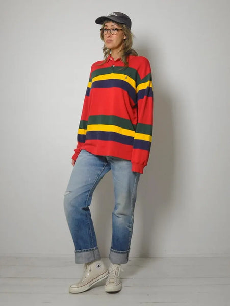 90's Ralph Lauren Stripe Polo Shirt