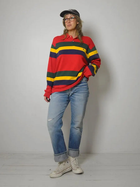 90's Ralph Lauren Stripe Polo Shirt