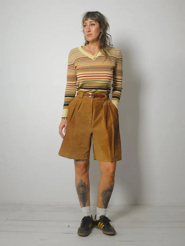 1970's Autumn Striped Sweater