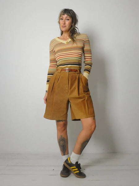 1970's Autumn Striped Sweater