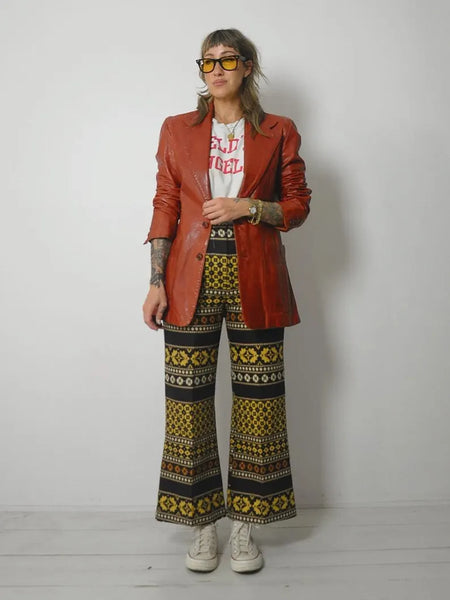 1970's Sienna Leather Blazer