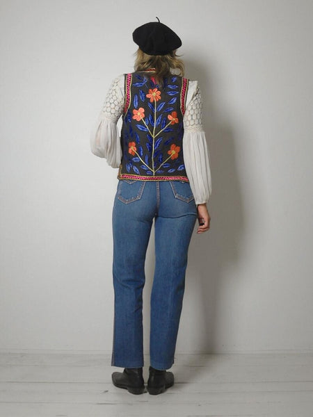 1960's Hungarian Embroidered Vest