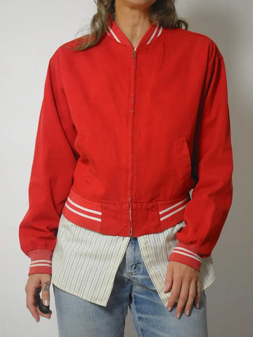 1950's Red Campus Varsity Jacket