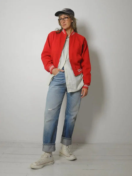 1950's Red Campus Varsity Jacket