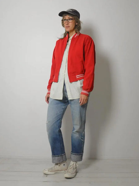 1950's Red Campus Varsity Jacket
