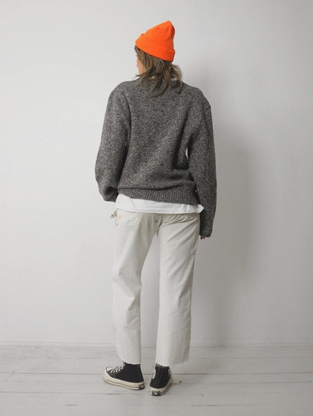 80's Gray Marled Knit Sweater