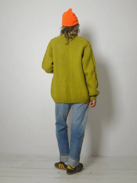 1960's Chunky Ochre Cardigan