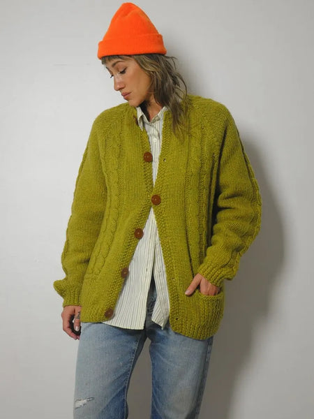 1960's Chunky Ochre Cardigan