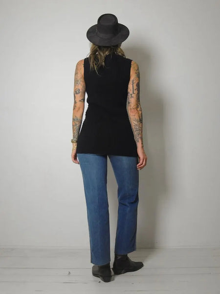 70's Suede & Crochet Vest