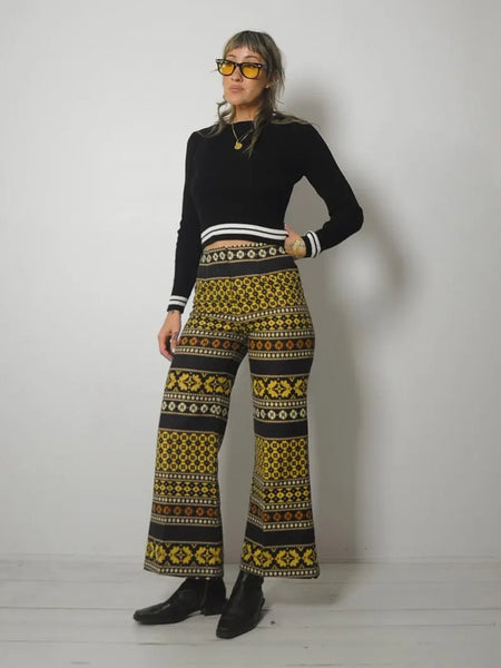 1970's Tapestry Flared Pants