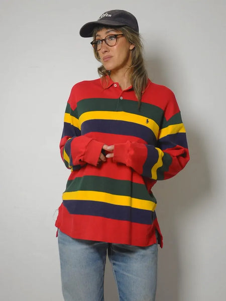90's Ralph Lauren Stripe Polo Shirt