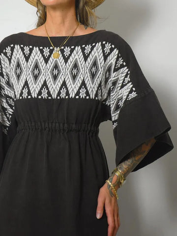 1970's Piper Embroidered Dress