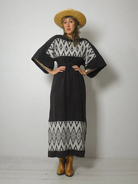 1970's Piper Embroidered Dress