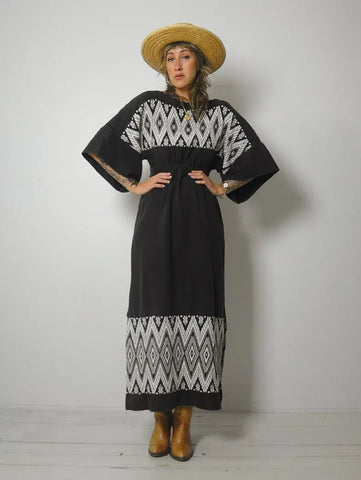 1970's Piper Embroidered Dress