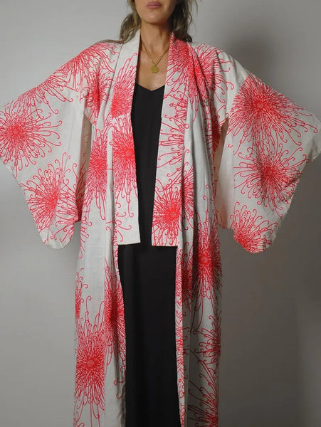 1950's Spider Mum Cotton Kimono