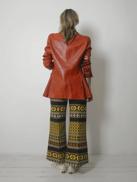 1970's Sienna Leather Blazer