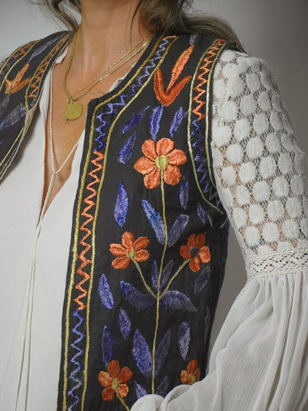 1960's Hungarian Embroidered Vest