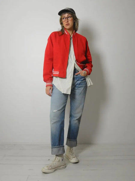 1950's Red Campus Varsity Jacket