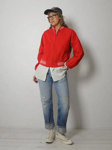 1950's Red Campus Varsity Jacket