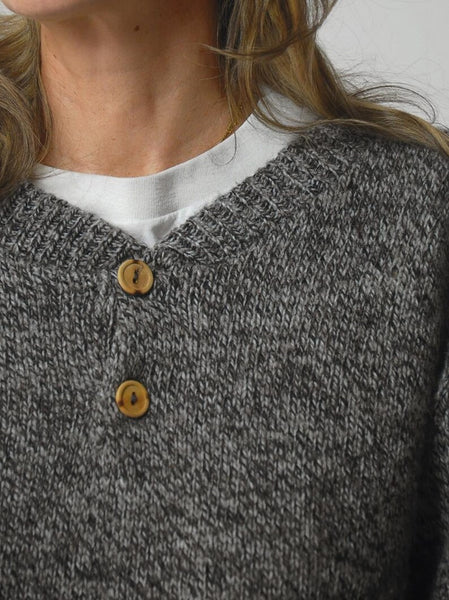 80's Gray Marled Knit Sweater
