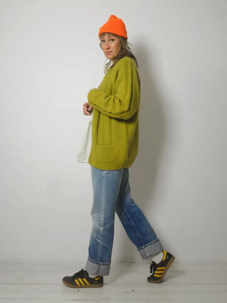 1960's Chunky Ochre Cardigan
