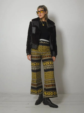 1970's Leather & Fur Coat