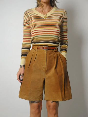 1980's Sienna Suede Shorts