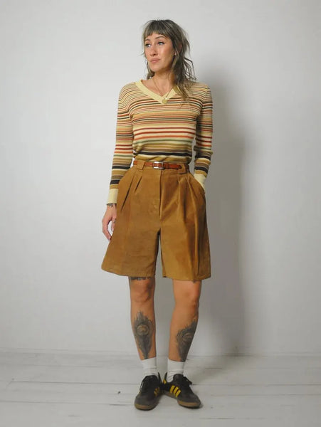 1980's Sienna Suede Shorts