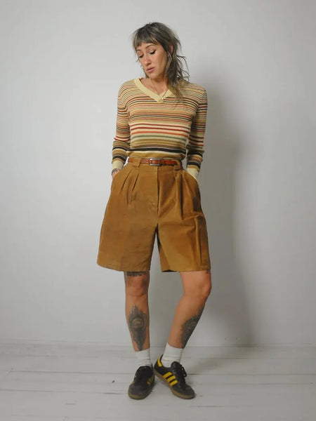 1980's Sienna Suede Shorts