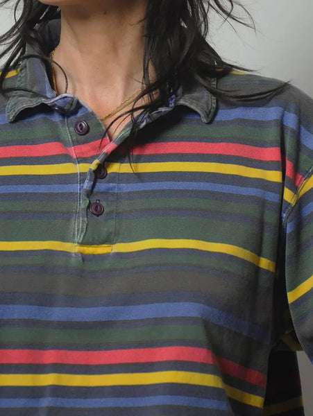 90's J.Crew Rugby Stripe Polo