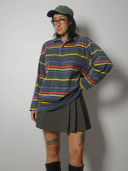 90's J.Crew Rugby Stripe Polo