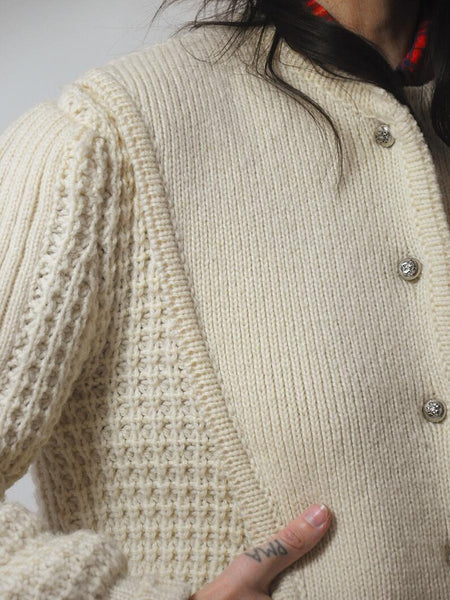 1980's Irish Wool Cardigan Sweater
