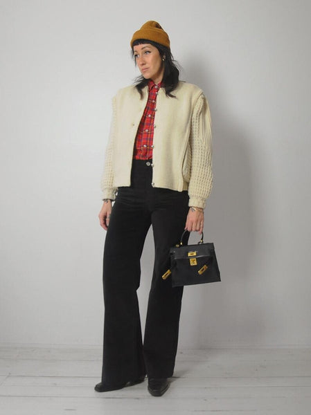 1980's Irish Wool Cardigan Sweater