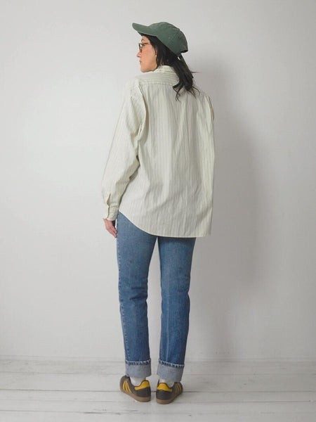 90's LL Bean Pinstriped Unisex Shirt