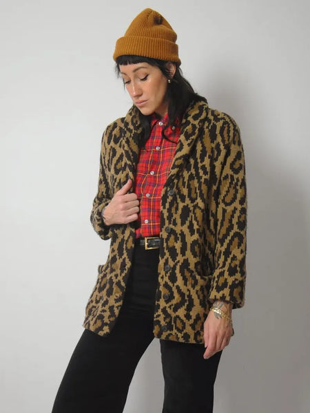 1980's Ralph Lauren Leopard Cardigan