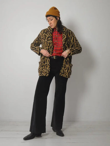 1980's Ralph Lauren Leopard Cardigan