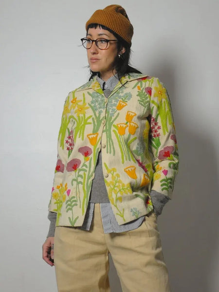 1970's Wool Embroidered Floral Jacket