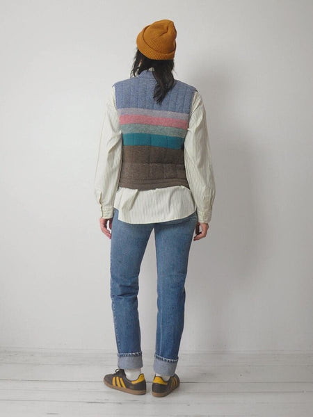 80's LL Bean Wool Landscape Sweater Vest