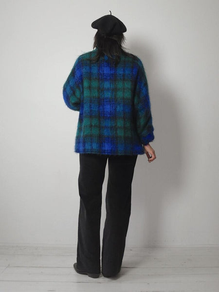 1980's Mohair Irish Plaid Coat