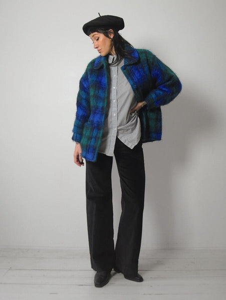 1980's Mohair Irish Plaid Coat