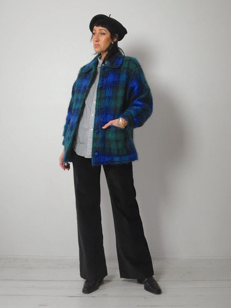 1980's Mohair Irish Plaid Coat