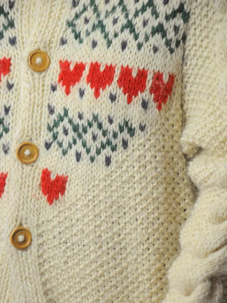 Susan Bristol Wool Nordic Heart Sweater