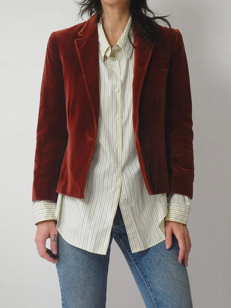 1970's Merlot Velvet Blazer