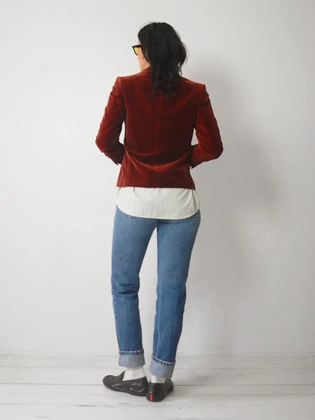 1970's Merlot Velvet Blazer