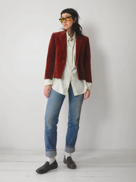 1970's Merlot Velvet Blazer
