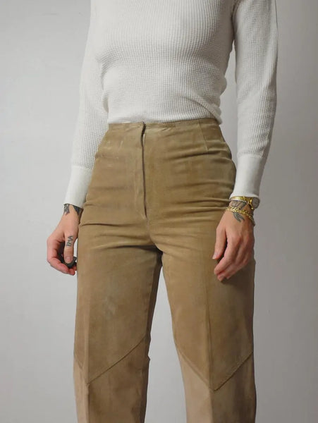 1970's Tan Suede Pants