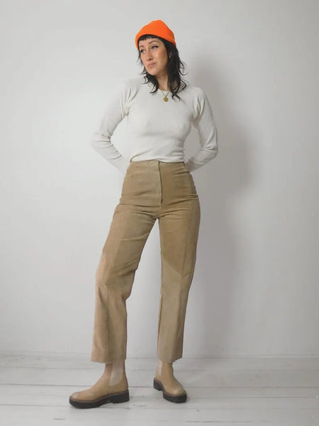 1970's Tan Suede Pants
