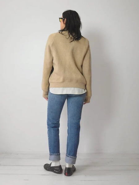 1950's Checkered Suede Cardigan